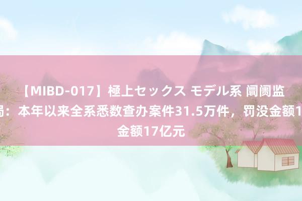 【MIBD-017】極上セックス モデル系 阛阓监管总局：本年以来全系悉数查办案件31.5万件，罚没金额17亿元